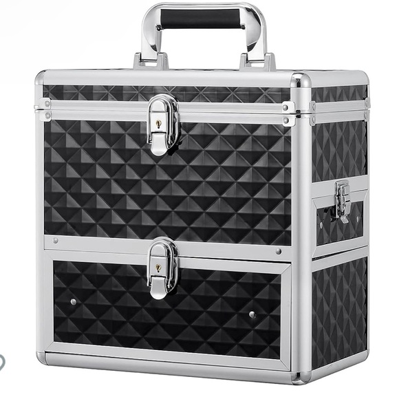 Frenessa Makeup Train Case Professional Cosmetic Box w/ Drawer Mirror xl - Picture 1 of 4